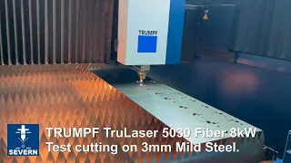TRUMPF TruLaser 5030 fiber with an 8kW laser source Fully Refurbished and in test at Severn Machines