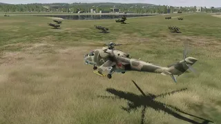 Simple DCS Mi-24P Hind Landing in Exterior View