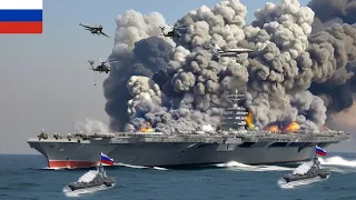 terrifying!  US F16 pilot's crazy action destroys Russian aircraft carrier in the Black Sea