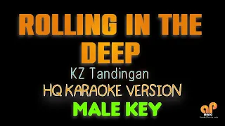 ROLLING IN THE DEEP - Adele  |  KZ Tandingan HQ KARAOKE VERSION  |   MALE KEY