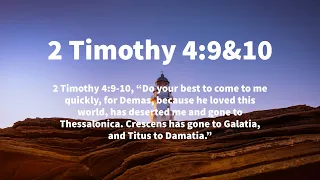 Men Bible Study - 2 Timothy 4:9-10