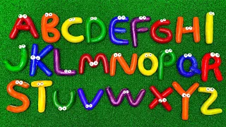 Clay Cracking ASMR video | How to clay cracking A to Z, Rainbow Alphabet  A 부터 Z 무지개 대문자 알파벳 점토 부수기