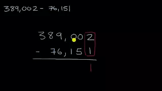 Subtracting multi digit numbers with regrouping