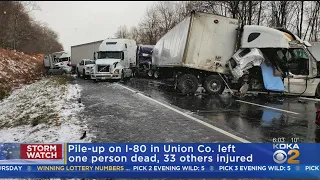 Multi-Vehicle Crash On I-80 In Union Co. Kills 1, Injures 33