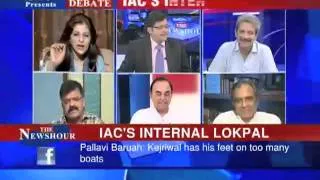 Dr Subramanian Swamy in Times Now debate about  IACs internal Lokpal