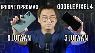 HASIL NYA BIKIN SYOK!!😱... Google Pixel 4 vs iPhone 11 Pro Max di Tahun 2022