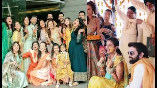 Dalljiet Kaur - Nikhil Patel Mehendi & Sangeet : Sanaya, Barun Sobti, Karishma are in bride's squad
