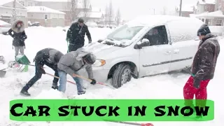 Car Stuck in Snow - Toronto,Canada