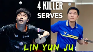 Lin Yun Ju's 4 Killer Serve | Table Tennis Tutorial