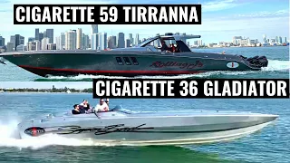 Cigarette Speed Boat & Center Console Cruise in Miami - Cigarette 59 Tirranna and 36 Gladiator