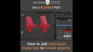 How to add individual materials to linked objects in Blender