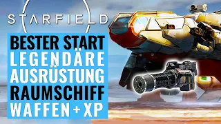 Starfield Deutsch: Perfekter Start: Legendäre Rüstung, Raumschiff, Waffen, XP | Starfield Gameplay