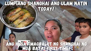 BUHAY AMERIKA: TINURUAN KO MAGBALOT AT MAGLUTO  NG LUMPIANG SHANGHAI ANG MGA BATA!