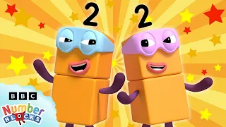 Heróis e Vilões | Episódios completos | Aprenda a contar | Numberblocks em Português Brasil