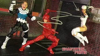 Marvel Legends Daredevil Elektra Bullseye 3 Pack Hasbro Pulse Exclusive Action Figure Review