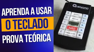 Como manusear o teclado da prova eletrônica