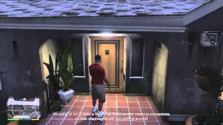 GTA 5 - Franklin vs Aunt Denise in old him house (After him move to new house)