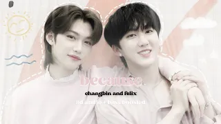 stray kids changbin, felix - “because” 8d audio • bass boosted.