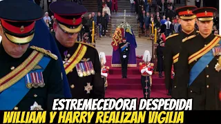 DESGARRADOR! El PRÍNCIPE HARRY y WILLIAM REALIZAN EMOTIVA VIGILIA, JUNTO al FERETRO de LA REINA HOY!