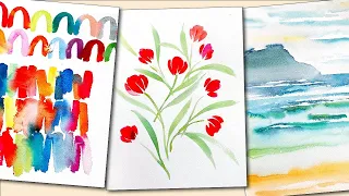 Simple Watercolor Ideas for Beginners!