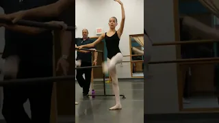 Ballet Class Barre- Grand Battement with Pirouette Combination