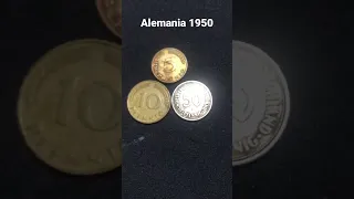 Monedas de Alemania 5,10 y 50 pfennig