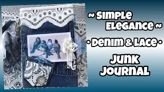 • Denim & Lace • Junk Journal & Ephemera Wallet • Flip through • Studio28E