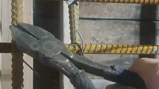 Rebar ties. Snap tie the right way. Lesson #1