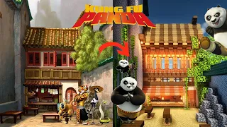 Minecraft tutorial :: How to build a KUNG FU PANDA HOUSE // easy tutorial