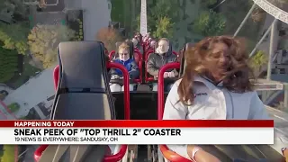 Cedar Point gives reporters test ride on Top Thrill 2