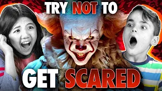 Kids Try Not To Get Scared Challenge (Scary Tik Toks, It Chapter 2, The Conjuring)