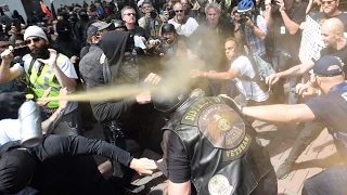 Trump's supporters, opponents clash in California park