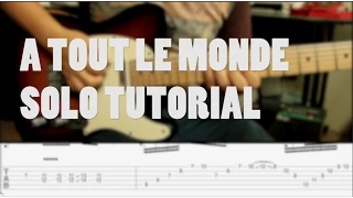 Megadeth - A Tout Le Monde TUTORIAL SOLO de Guitarra (HD)