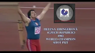 Helena Fibingerová (Czech Republic) shot put 1983 World Championships Helsinki.