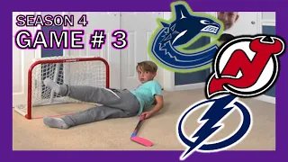 KNEE HOCKEY SEASON 4 - GAME # 3 - DEVILS / CANUCKS / LIGHTNING - QUINNBOYSTV