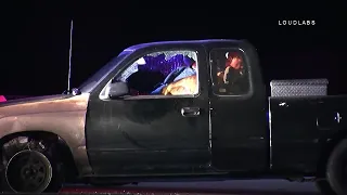 K-9 officer practically takes flight jumping through broken vehicle window to takedown suspect