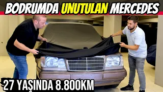 KM CİMRİLERİ | 8.800km Mercedes W124 E200 | Bodrum katta üzerine duvar örülmüş.