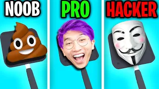 Can We Go NOOB vs PRO vs HACKER In PANCAKE ART!? (MAX LEVEL PANCAKE ART APP!)