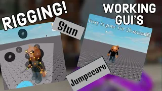 How to rig Piggy skins and make a Working Stun and Jumpscare Gui!! Roblox Studio Tutorial