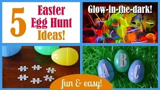 5 Fun & Easy EASTER EGG HUNTS! GLOW-IN-THE-DARK!