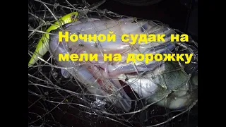 Троллинг  Ночной судак на мели.  Сети и фейерверки.