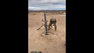 MORTAR SOLDIER SLOW MOTION