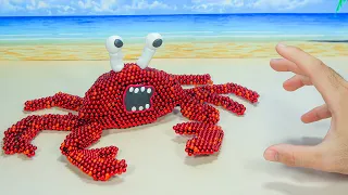 DIY - How To Make GIANT CRAB With Garlic Butter Sauce From Magnetic Balls (Satisfying)