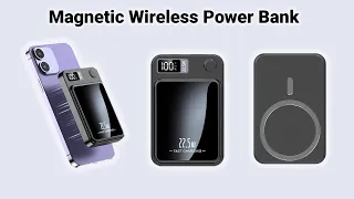 Magnetic Wireless Power Bank 5000mAh, 22.5W Fast Charging Portable Charger, PD USB-C Battery Charger