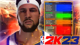 NBA 2K23 *PRIME* KLAY THOMPSON BUILD | DOMINANT 2-WAY SHARPSHOOTER SG BUILD W/ LIMITLESS RANGE