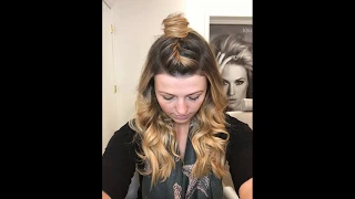 Mohawk Braid Top Knot Half Up French Braid Bun Tutorial Blowtique Chicago