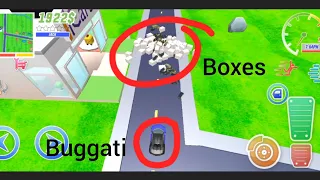 Buggati vs boxes in Dude theft wars.