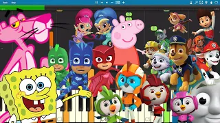 Kids TV Theme Songs on Piano Compilation - Piano Tutorial