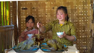 Planting more vegetables in the garden, and Growing cassava, Dinner with daughter Working every day