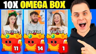 EKIPA OTWIERA OMEGA BOXY! 10x WIELKI OPENING! Brawl Stars!